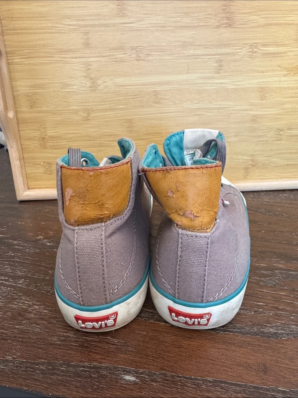 Levi's Gray Canvas High-Top Shoes